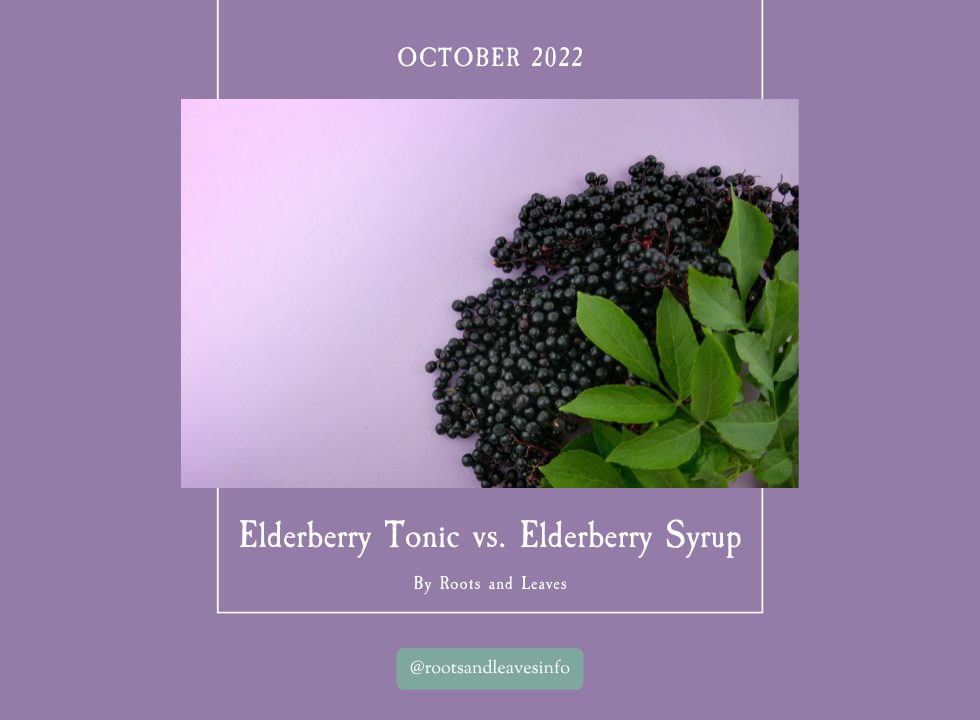 Elderberry Tonic vs. Elderberry Syrup