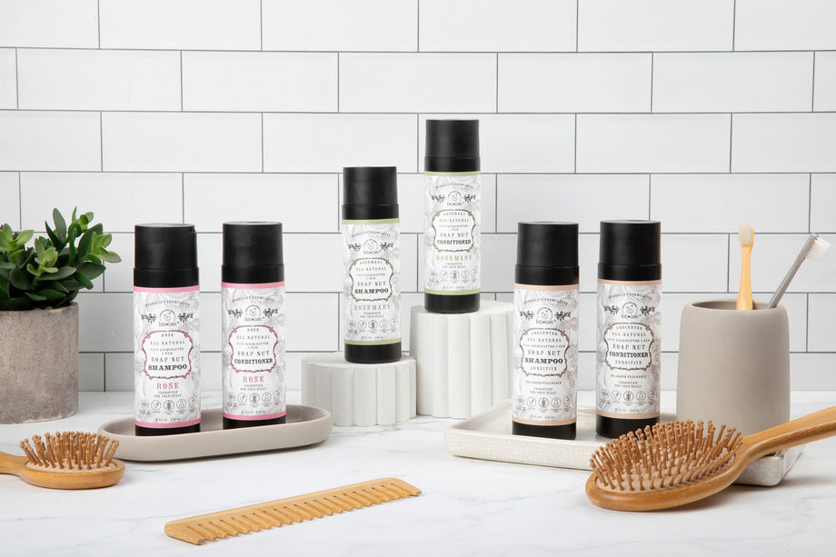 All Natural Soapnut Shampoo and Conditioner Set ROSEMARY- wild